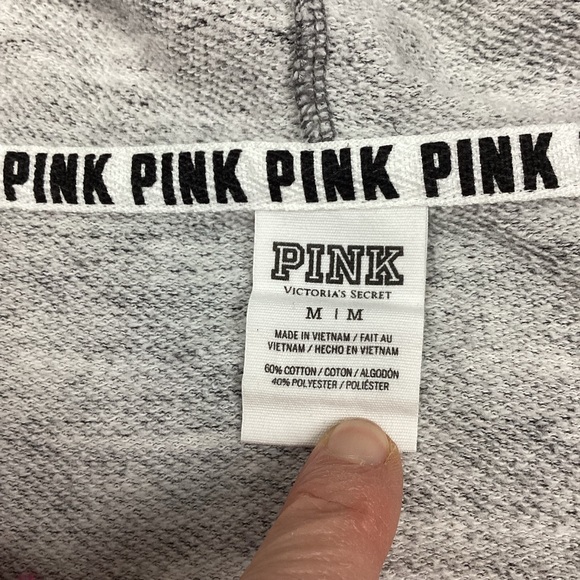 Victoria’s Secret PINK Gray Full Zip Bling Hoodie - Picture 7 of 10